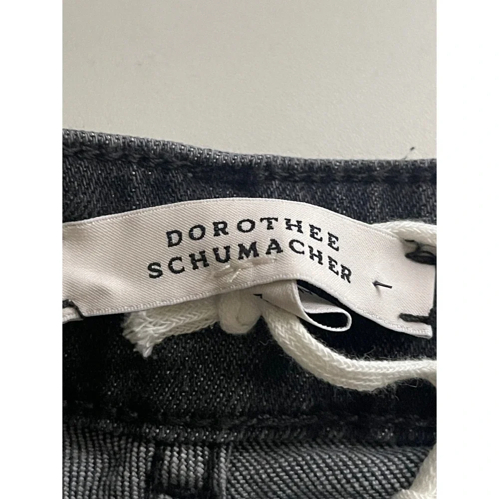 Dorothee Schumacher Denim Attraction Pants Womens Black Wash‎ Cropped Jeans 6